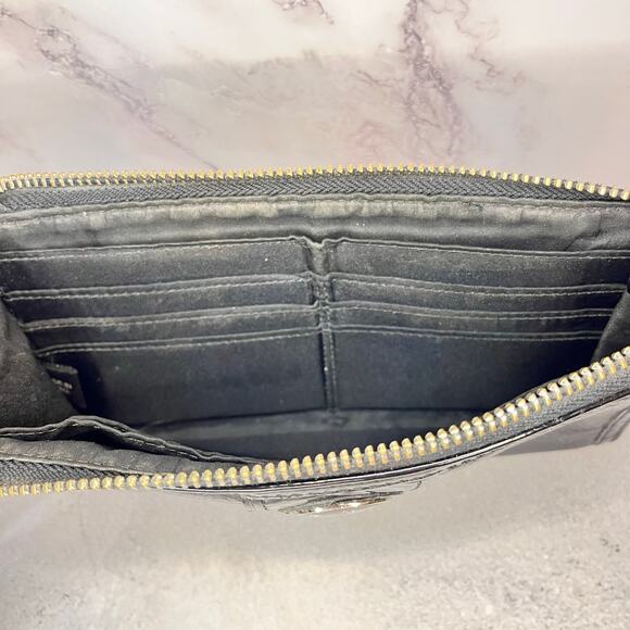 Coach Black Leather & Patent Leather Wristlet Wallet - Picture 10 of 13